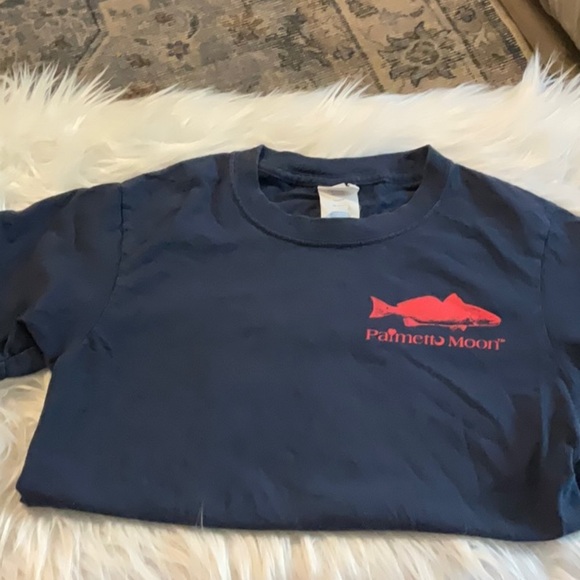 Port and Company Navy Blue Kids Tee with Red Logo - Picture 1 of 3